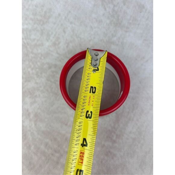 Vintage Lucite Plastic Bangle Red Swirl - Picture 6 of 6